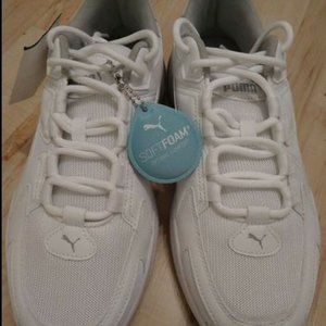 New Puma Mens White Soft Foam Sneakers Size 9 NWOB comfort memory foam athletic